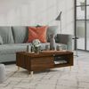 vidaXL Coffee Table Brown Oak Engineered wood, Solid eucalyptus wood
