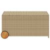 vidaXL Garden Storage Box Mix Beige PE Rattan Large Garden Storage Box