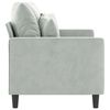 vidaXL 2-seater Sofa Light Grey Velvet (100% polyester), metal, textilene