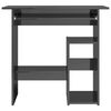 vidaXL Desk High gloss gray Engineered wood 31.5x17.7x29.1 in Desk