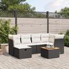 vidaXL Garden Sofa Set Black, Cream White