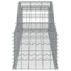 vidaXL Gabion Basket Set of 8 Silver Galvanized iron Standard Durable