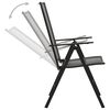 vidaXL Garden Chair Set Anthracite Powder-coated steel One size Foldable