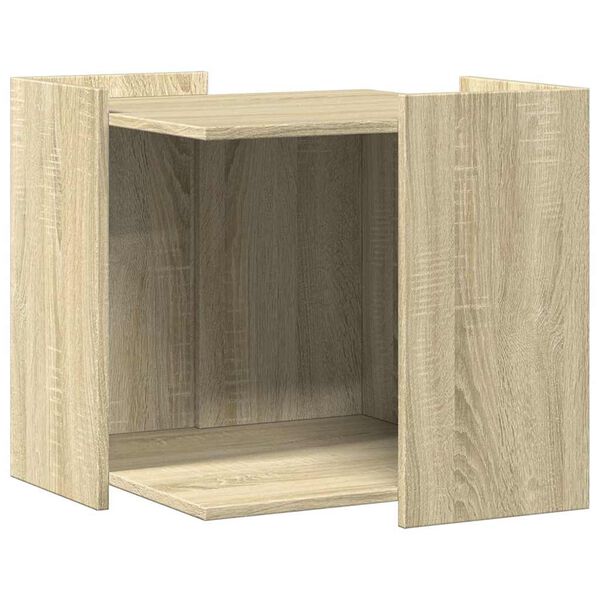 vidaXL Cat Litter Box Enclosure Sonoma Oak Engineered Wood Compact