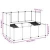vidaXL Animal Cage Transparent, White PP plastic, Steel Large