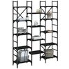 vidaXL Bookshelf Black Engineered wood Large Bookshelf Rectangular