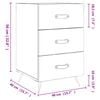 vidaXL Bedside Cabinet High gloss white