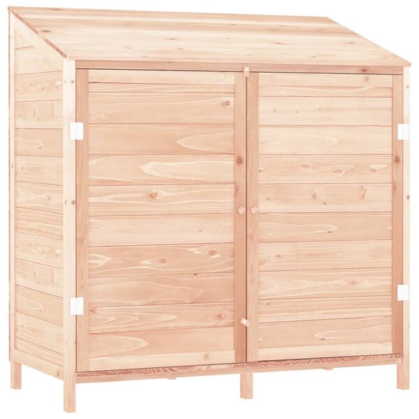vidaXL Garden Shed Natural Wood Solid Fir Wood Medium Garden Shed