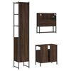 vidaXL Bathroom Furniture Set Brown Oak Engineered Wood 3 Piece Set