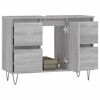 vidaXL Bathroom Cabinet Grey Sonoma Engineered wood, iron Medium