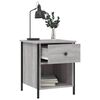 vidaXL Bedside Cabinet Set of 2 Grey Sonoma Engineered wood, iron