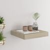 vidaXL Wall Shelf Oak Honeycomb MDF, Metal Small Wall Mounting