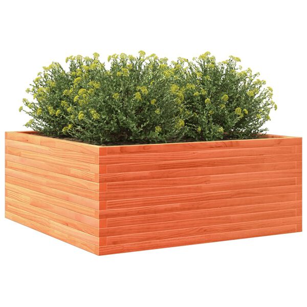 vidaXL Garden Planter Wax brown Solid Pine Wood Medium Decorative Inlays
