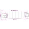 vidaXL Bed Headboard With Cabinet Smoked Oak Engineered Wood Standard