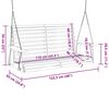 vidaXL Garden Swing Bench Black Solid fir wood and galvanized iron