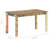 vidaXL Dining Table Varied, Multicoloured Solid reclaimed wood