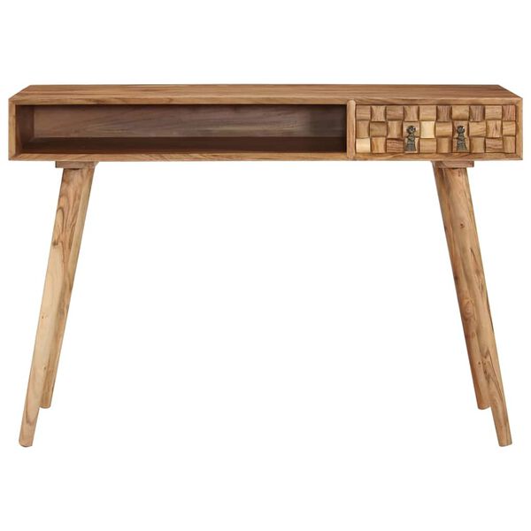 vidaXL Writing Desk Natural Wood Solid Acacia wood Medium Writing Desk