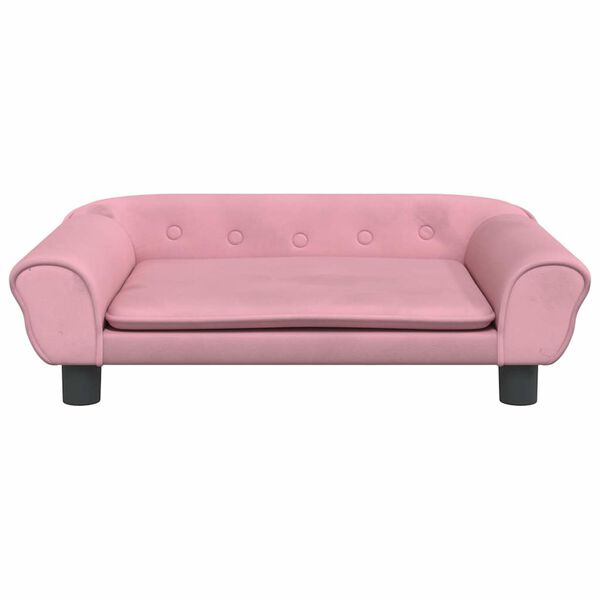 vidaXL Dog Bed Pink 70x48 x 8.7 " Velvet