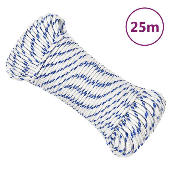 vidaXL Boat Rope White 0.20 " 82.0 ' Polypropylene