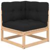 vidaXL Garden Lounge Set Anthracite Solid pine wood, 100% polyester