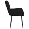 vidaXL Dining Chair Set of 2 Black Velvet (100% polyester), metal, plywood