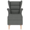 vidaXL Armchair Dark Grey Polyester Fabric Single Footrest Armchair