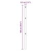 vidaXL Fence Post Other 26 pcs Grey 1.26 x 1.26 x 39.37 in Steel
