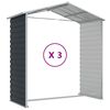vidaXL Garden Shed Anthracite Galvanized Steel Large Garden Shed