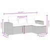 vidaXL Garden Sofa Set Grey Poly Rattan, Steel Standard Modular