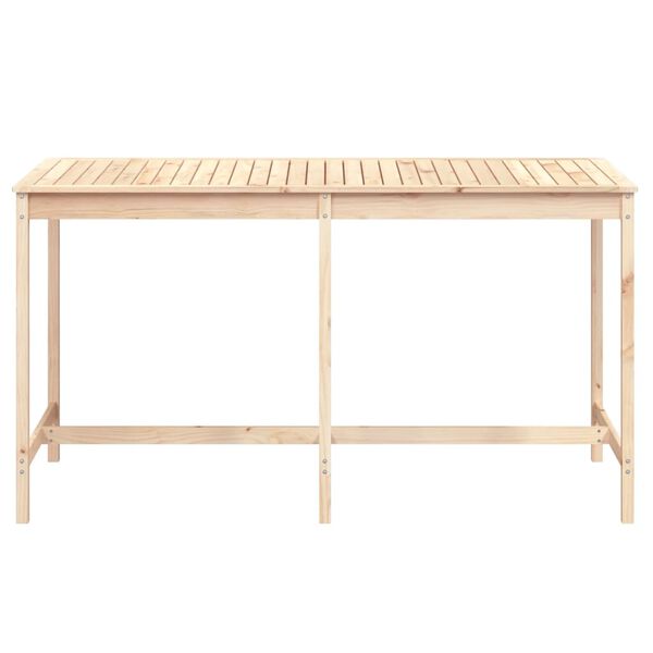 vidaXL Garden Table Natural wood Solid pine wood Large Durable