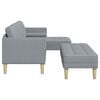 vidaXL Sofa Set with Cushion 2 pcs Light Grey Polyester