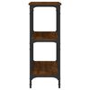 vidaXL Console Table Brown Oak Engineered Wood, Metal