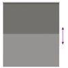 vidaXL Roller Blind Grey Polyester 55.1 x 59.1 in Adjustable Armrests