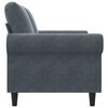 vidaXL 2-seater Sofa Dark grey Velvet (100% polyester), metal, textilene