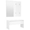 vidaXL Hallway Furniture Set High Gloss White Engineered Wood Standard