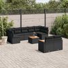vidaXL Garden Sofa Set Black