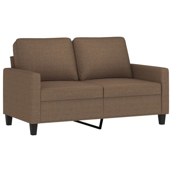 vidaXL 2-seater Sofa Brown Fabric (100% polyester), metal, textilene