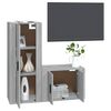 vidaXL TV Cabinet Set Set of 2 Grey Sonoma Engineered Wood Set of Two
