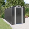 vidaXL Garden Shed Anthracite Galvanized steel Large Garden Shed