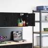 vidaXL Garage Wall Cabinet Black Engineered Wood