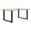 vidaXL Coffee Table Leg Set of 2 Black Powder-Coated Steel Medium