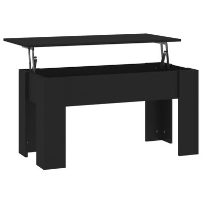 vidaXL Coffee Table Black 39.8"x19.3"x20.5" Engineered Wood