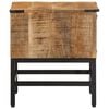 vidaXL Bedside Cabinet Natural wood, Black Solid mango wood, Iron