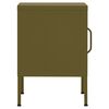 vidaXL Nightstand Set of 2 Olive Green Steel Compact