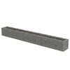 vidaXL Gabion Raised Bed Silver Galvanized Steel 177.2 x 19.7 x 19.7 in