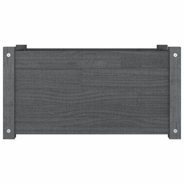 vidaXL Garden Planter Set of 2 Grey Solid pinewood Medium Durable