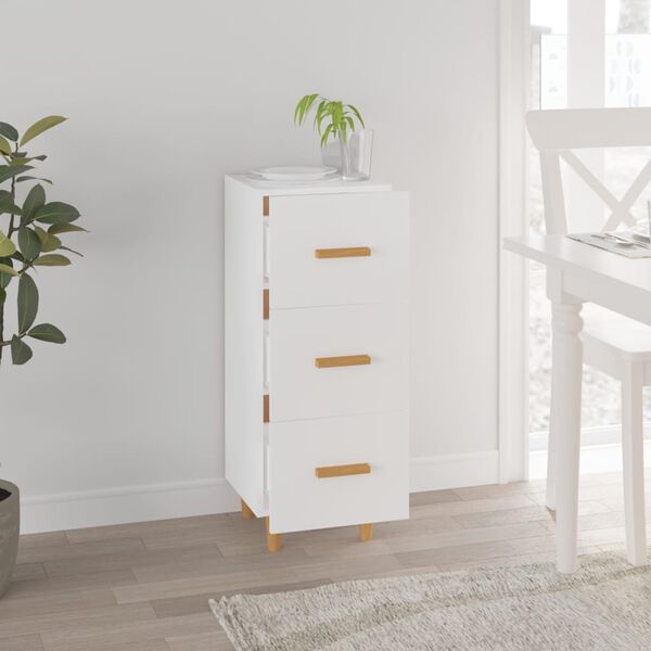 vidaXL Sideboard White 13.6"x13.4"x35.4" Engineered Wood