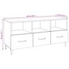 vidaXL TV Cabinet White Engineered Wood Medium TV Cabinet Rectangular