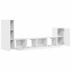 vidaXL TV Cabinet Set Set of 4 White Engineered Wood Large
