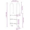 vidaXL Pool Ladder Silver 304 Stainless Steel Medium Pool Ladder Other
